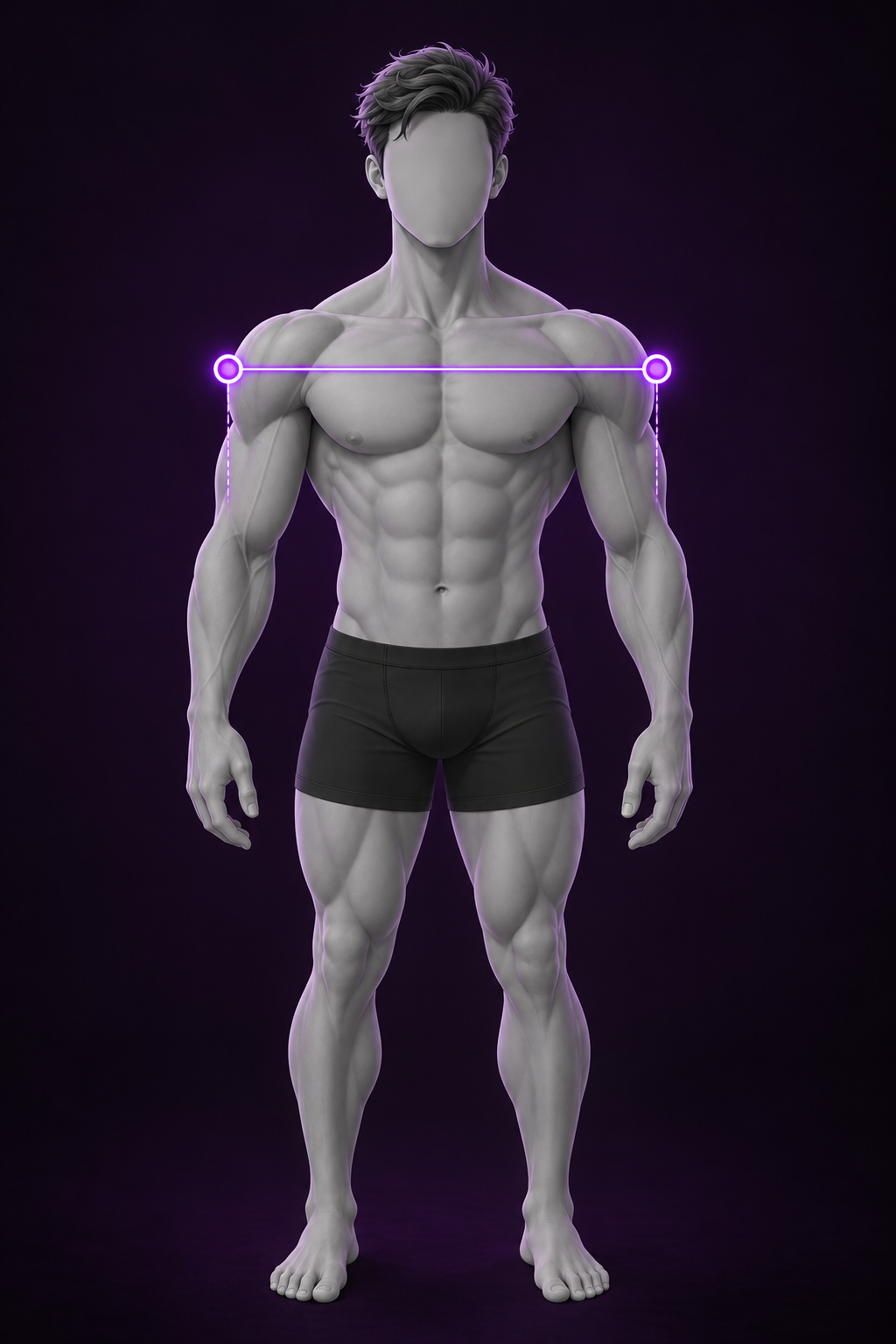 How to measure male bideltoid shoulder width