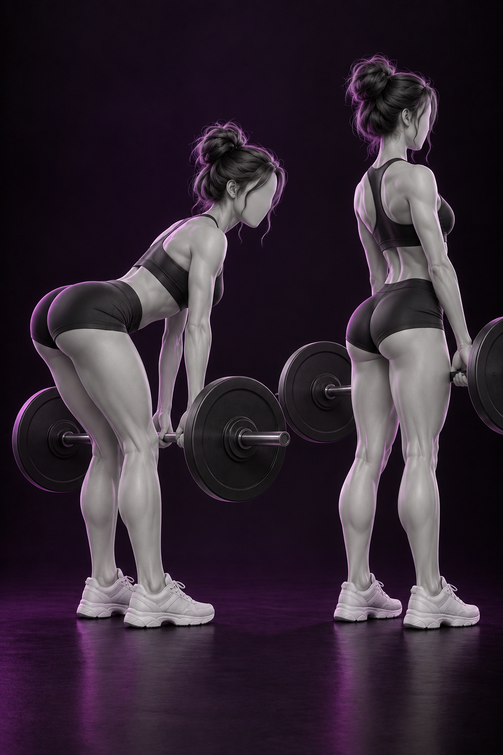 Woman demonstrating a Romanian deadlift